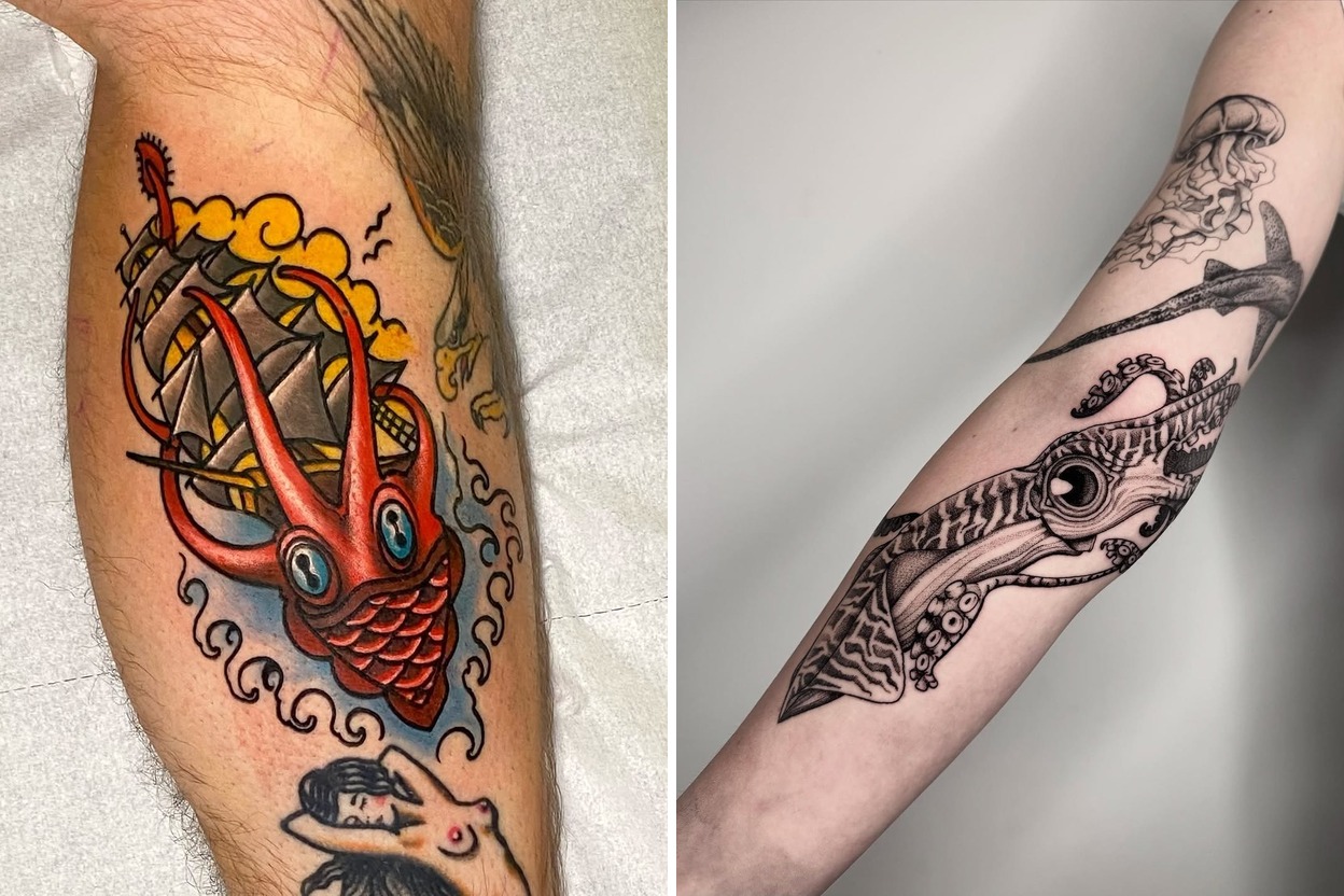 46+ Squid Tattoo Ideas Curated for Your Next Session Featured Lookbook Collage