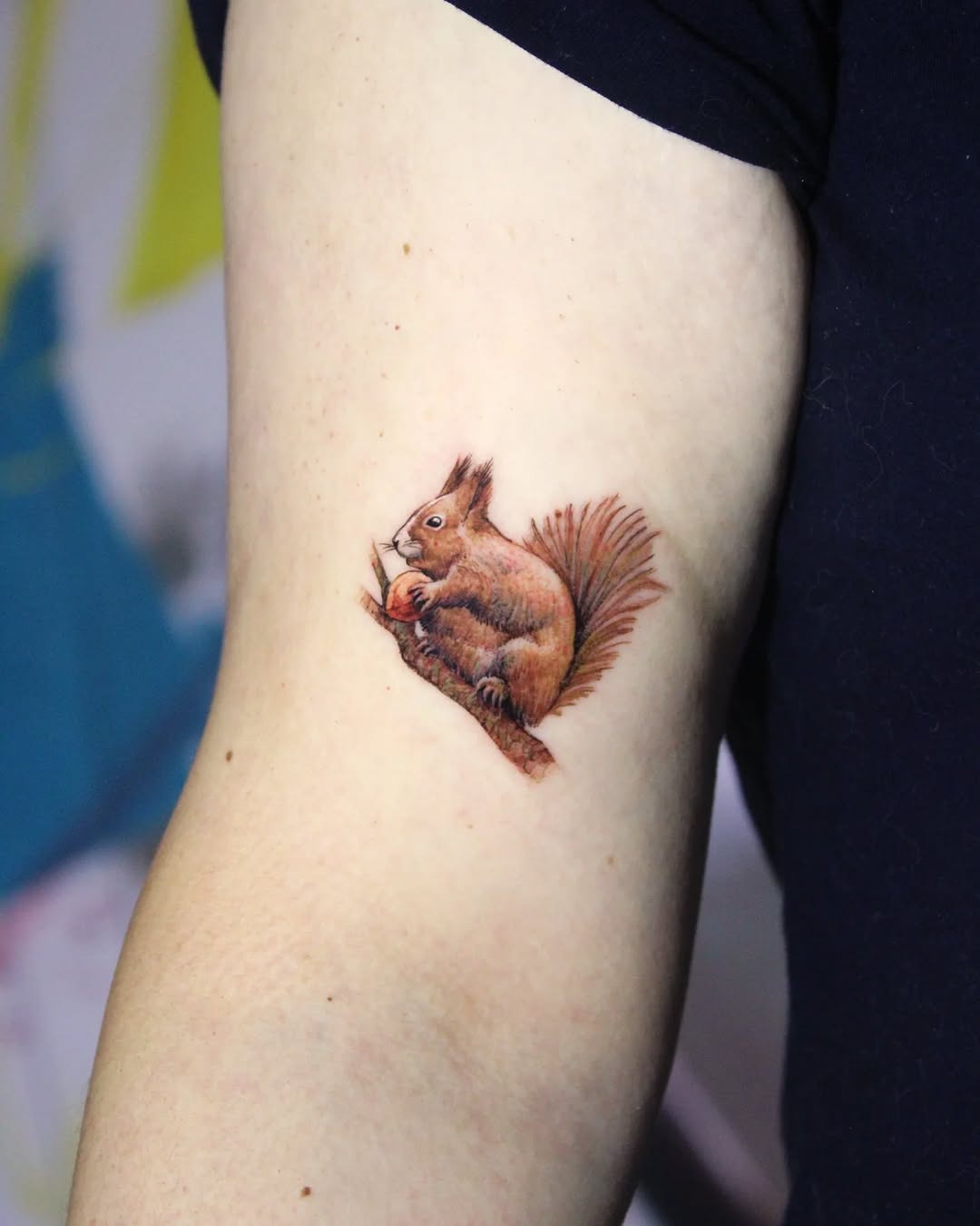 Charming Squirrel Tattoo With Natural Vibes Tattoo Design