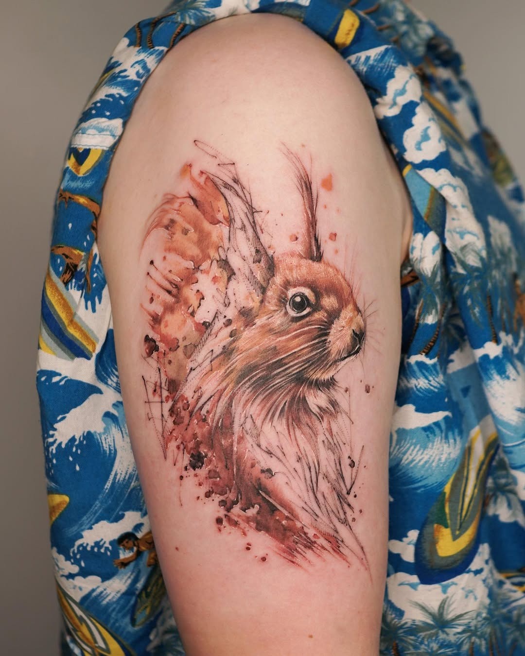 Stunning watercolor squirrel tattoo for nature lovers Tattoo Design