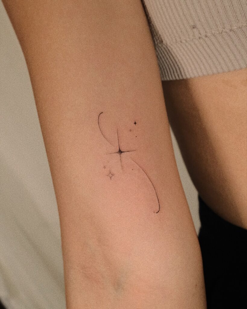 Abstract Cosmic Spark Tattoo Tattoo Design