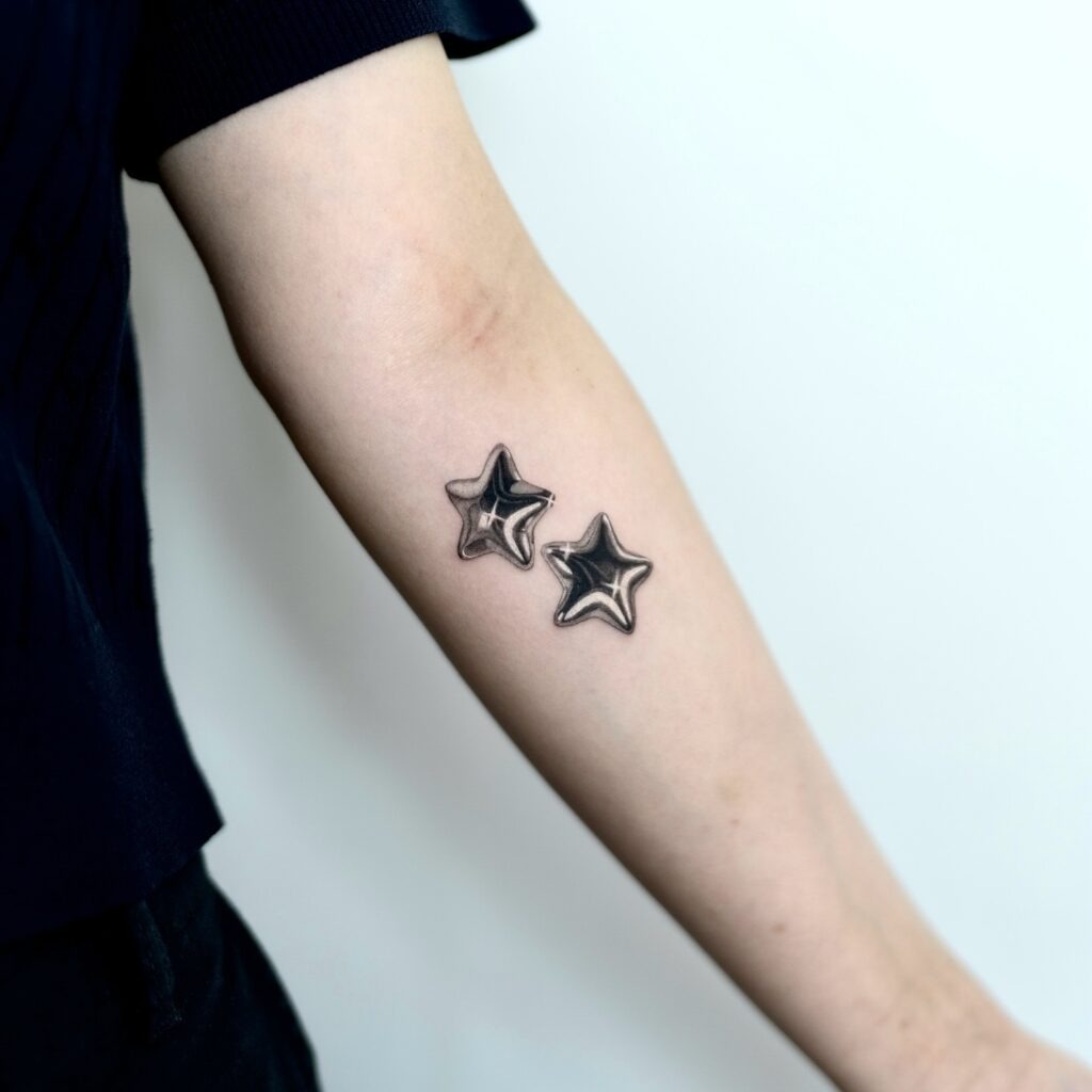 Chrome Star Duo Tattoo Tattoo Design