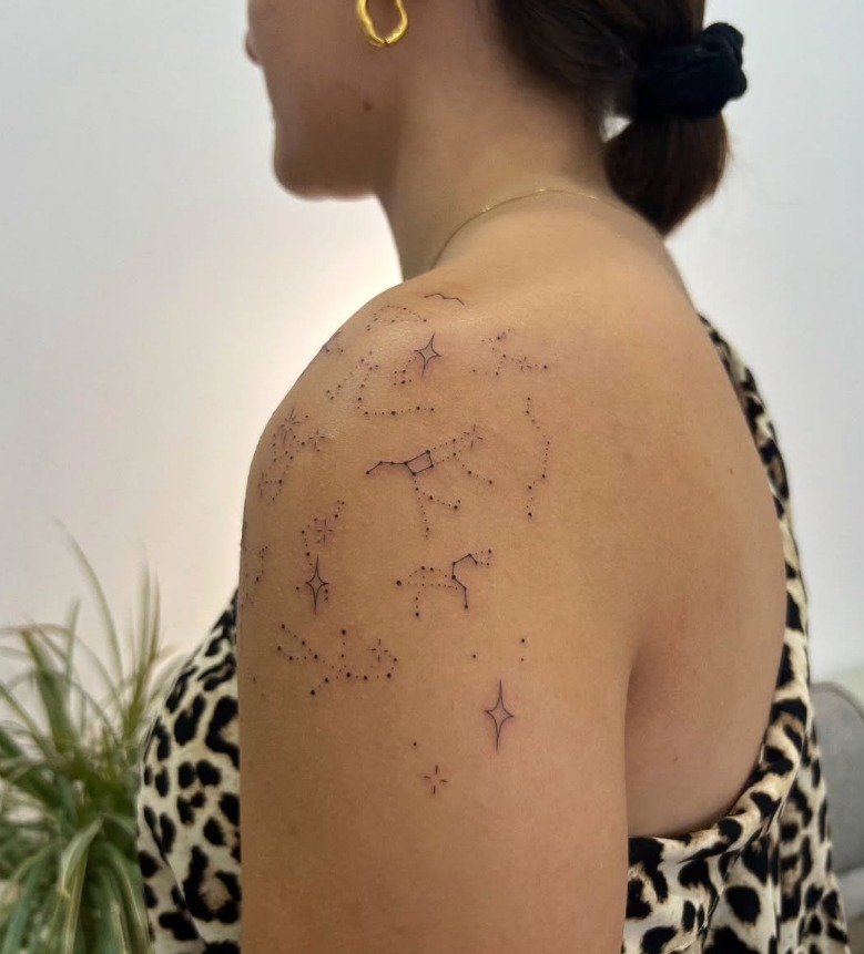 Constellation Map Shoulder Tattoo Tattoo Design