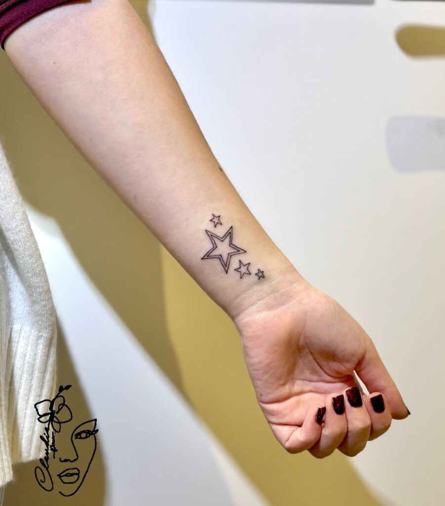 Minimalist Wrist Star Cluster Tattoo Tattoo Design