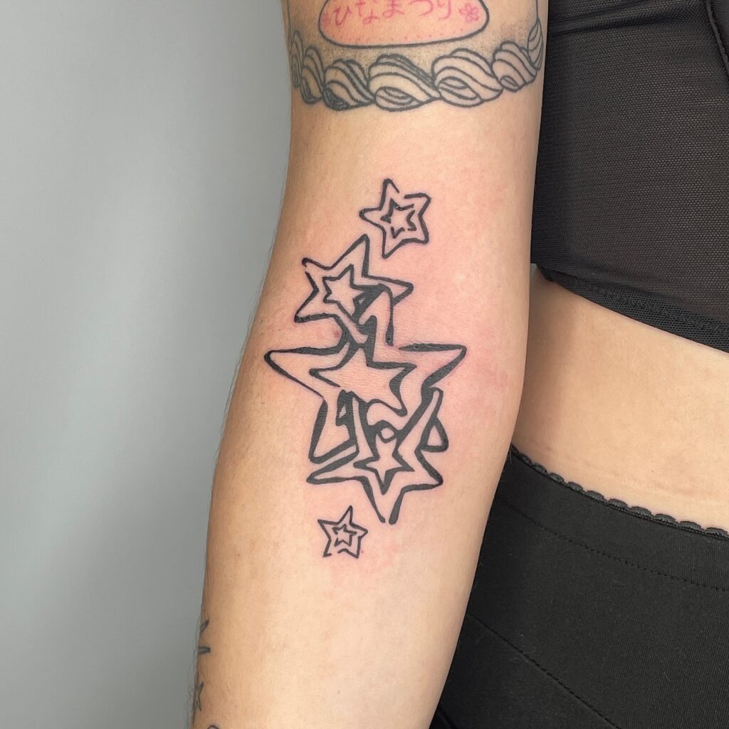 Overlapping Star Cluster Tattoo Tattoo Design