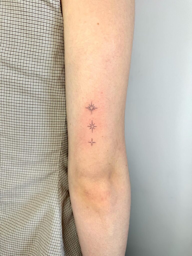 Three Tiny Guiding Stars Tattoo Tattoo Design