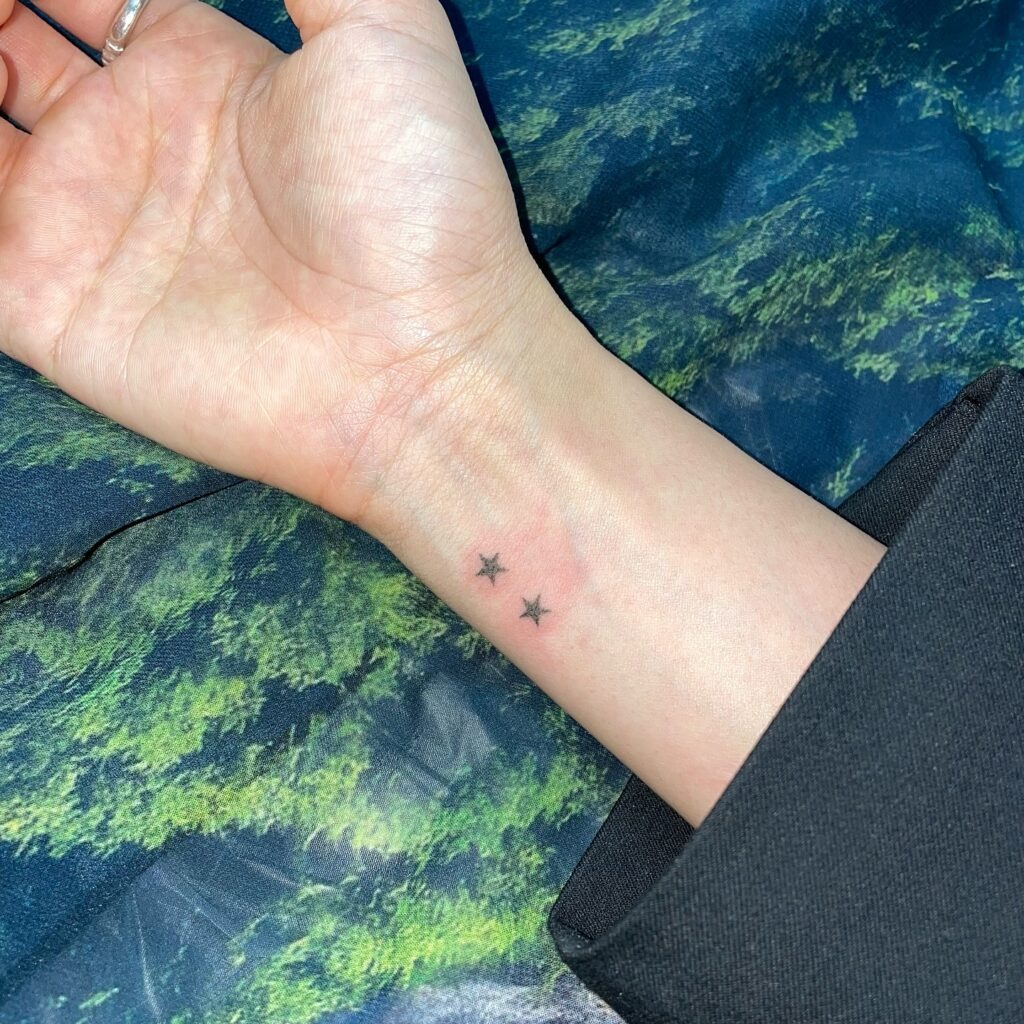 Tiny Star Duo Wrist Tattoo Tattoo Design
