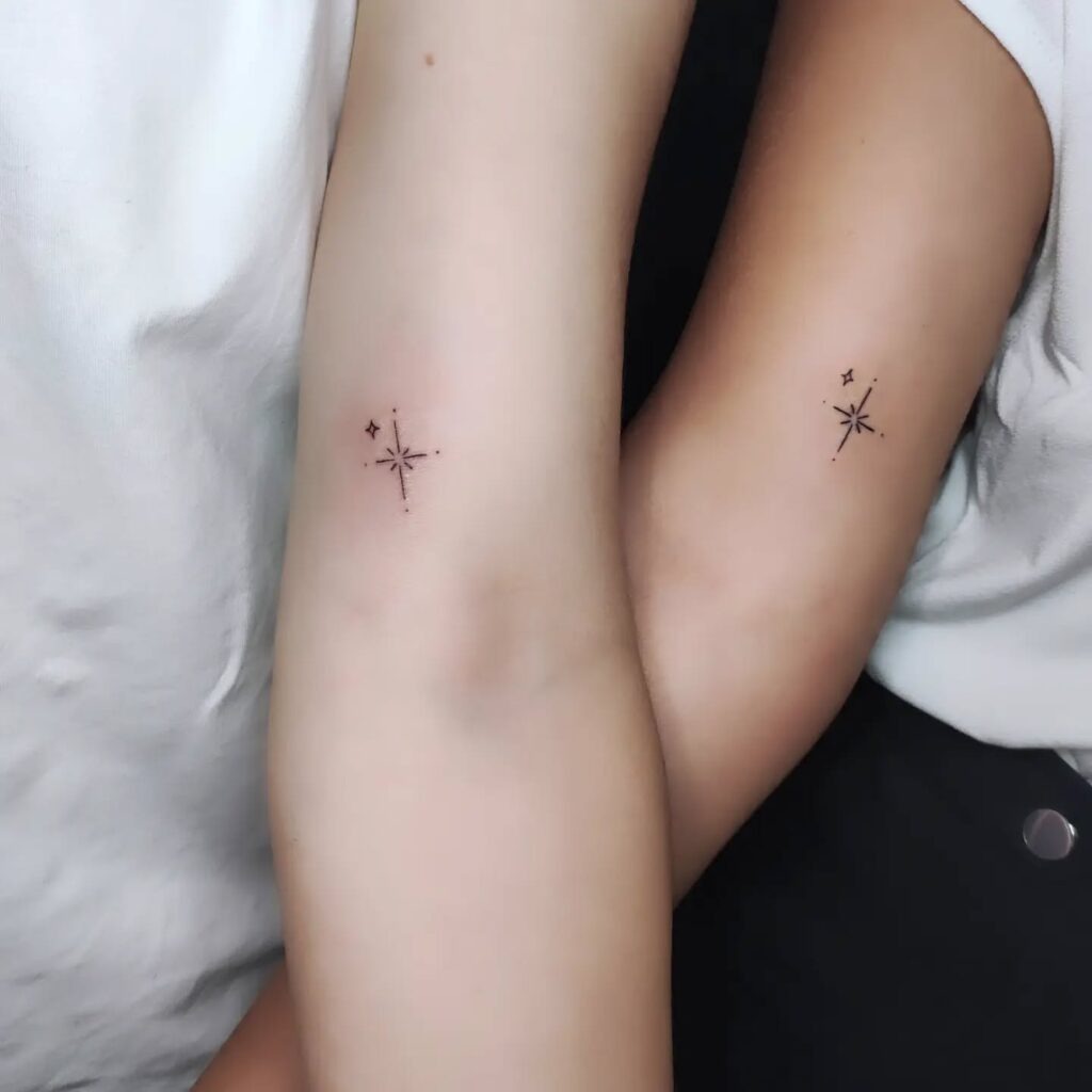 Twin Sparkle Star Tattoos Tattoo Design