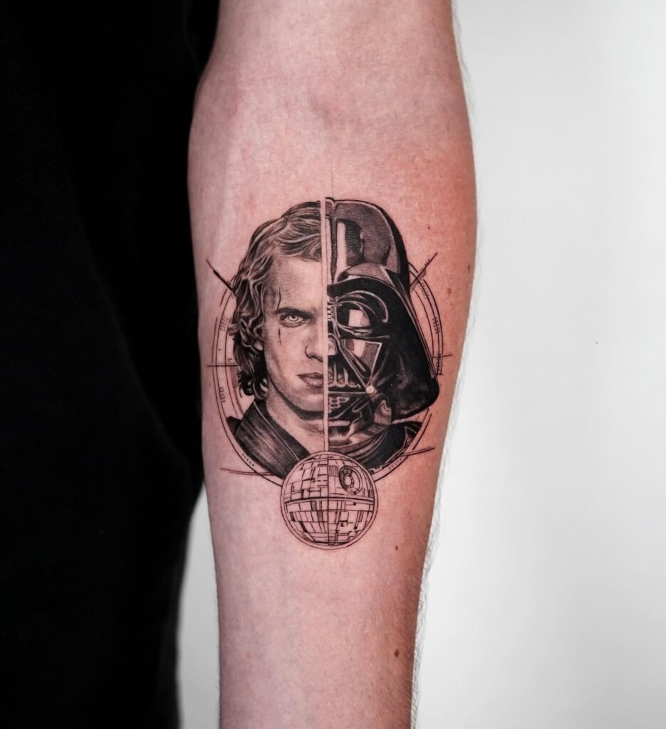 Anakin to Darth Vader Transformation Tattoo Tattoo Design
