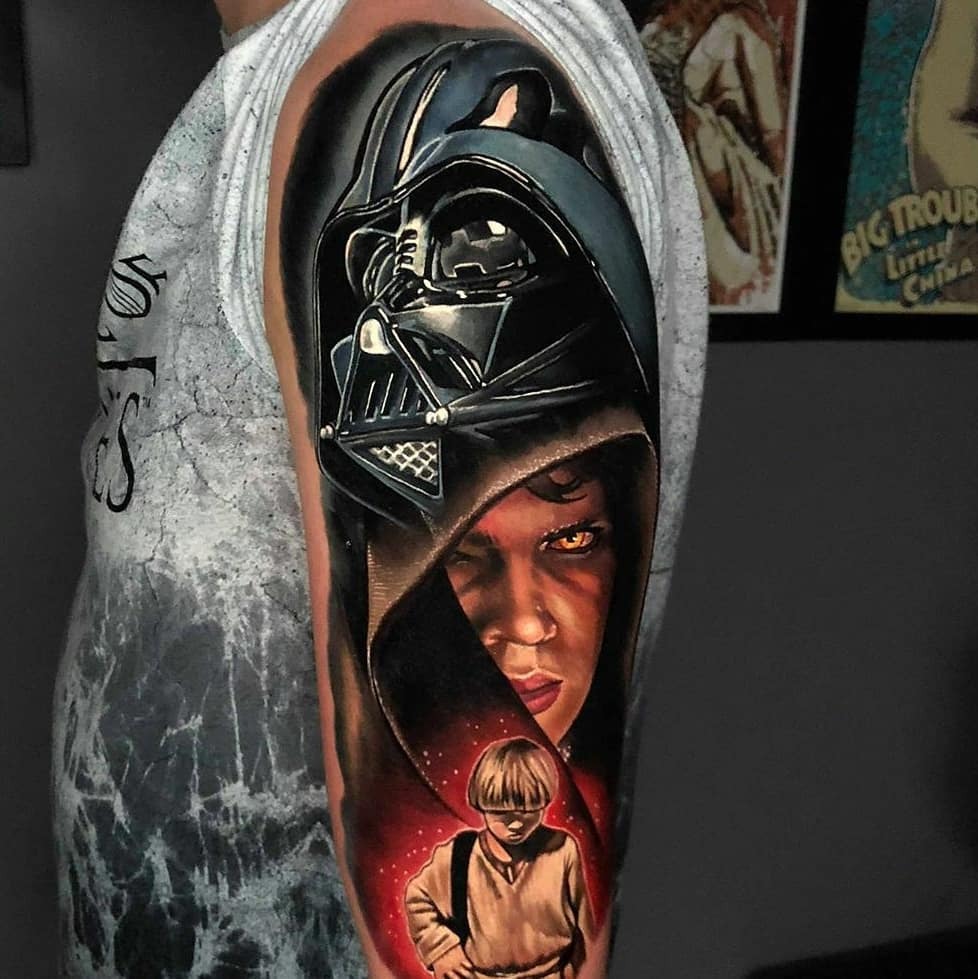 Anakin to Vader Evolution Tattoo Tattoo Design