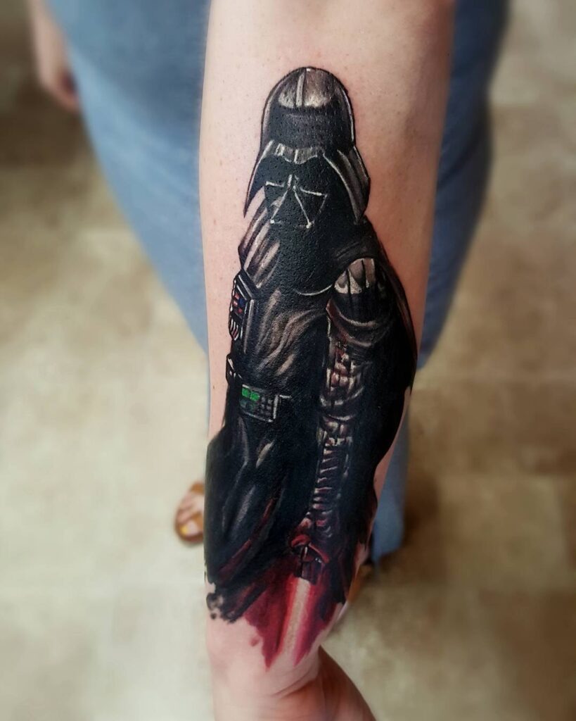 Dark and Powerful Darth Vader Tattoo Tattoo Design