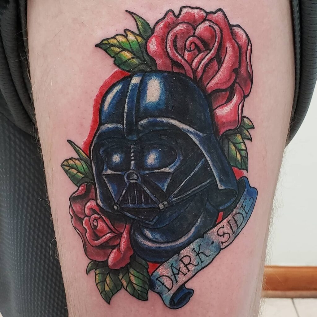 Dark Side Rose Tribute Tattoo Tattoo Design