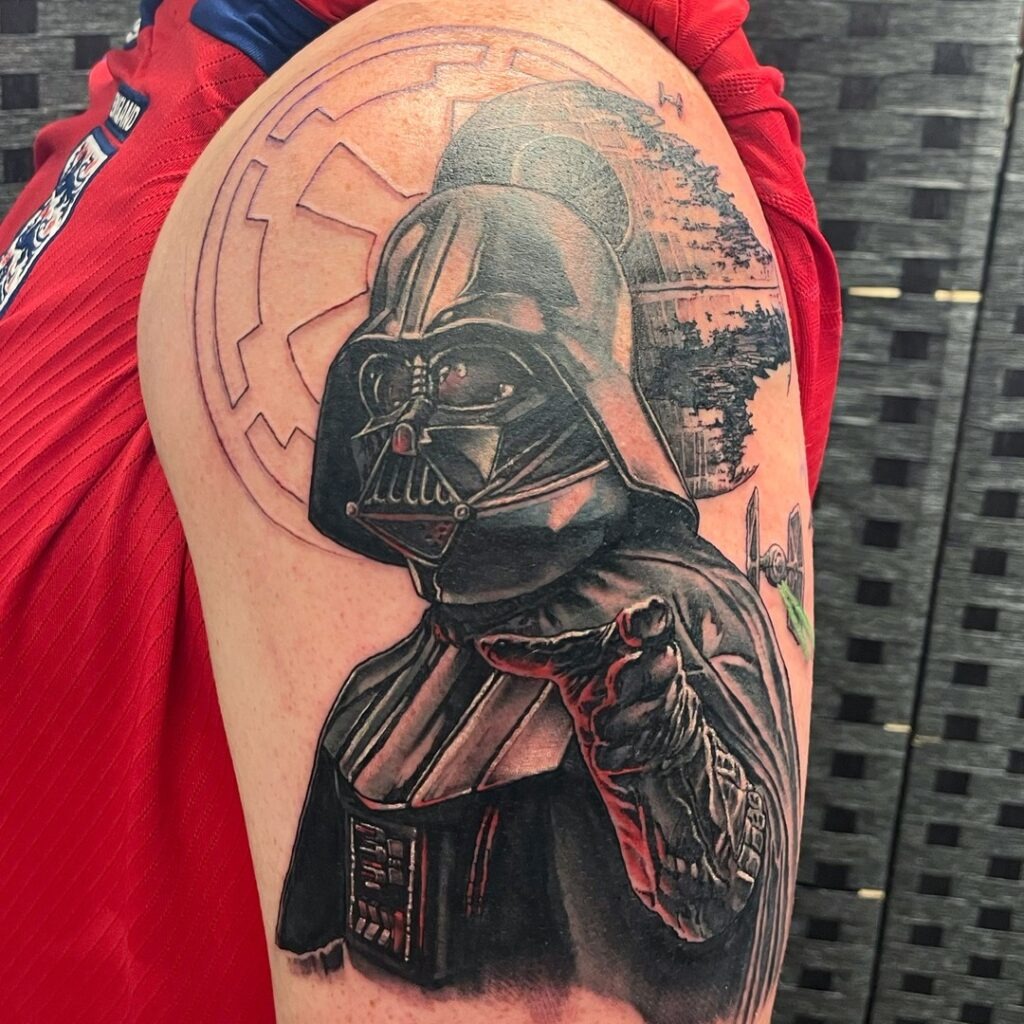 Darth Vader and Death Star Tattoo Tattoo Design