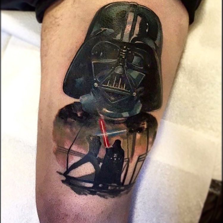 Darth Vader and Luke’s Duel Tattoo Tattoo Design