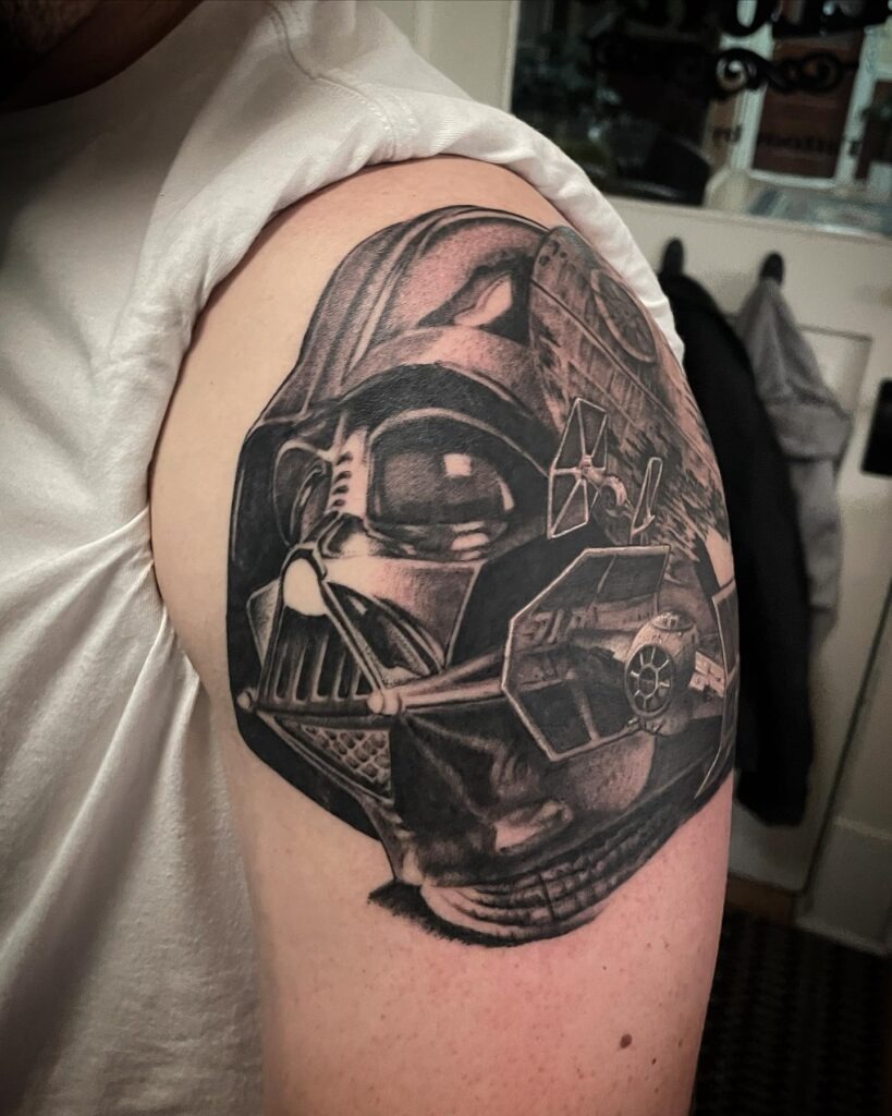 Darth Vader and the Empire’s Might Tattoo Tattoo Design