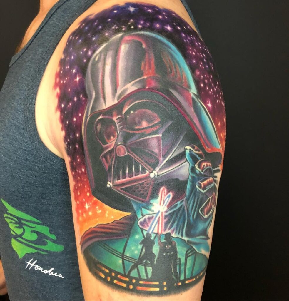 Darth Vader Cosmic Duel Tattoo Tattoo Design