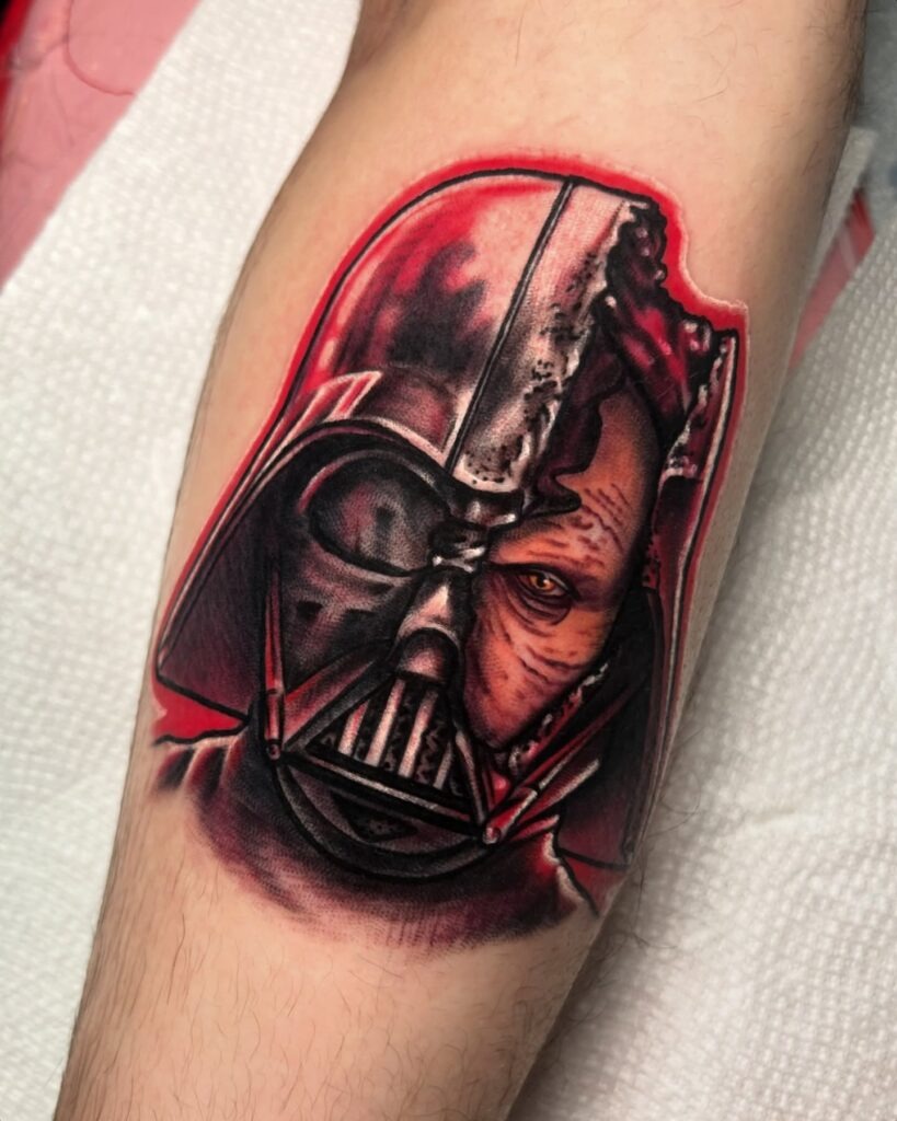 Darth Vader’s Broken Mask Tattoo Tattoo Design
