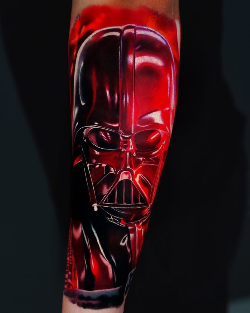 Darth Vader’s Fiery Wrath Tattoo Tattoo Design