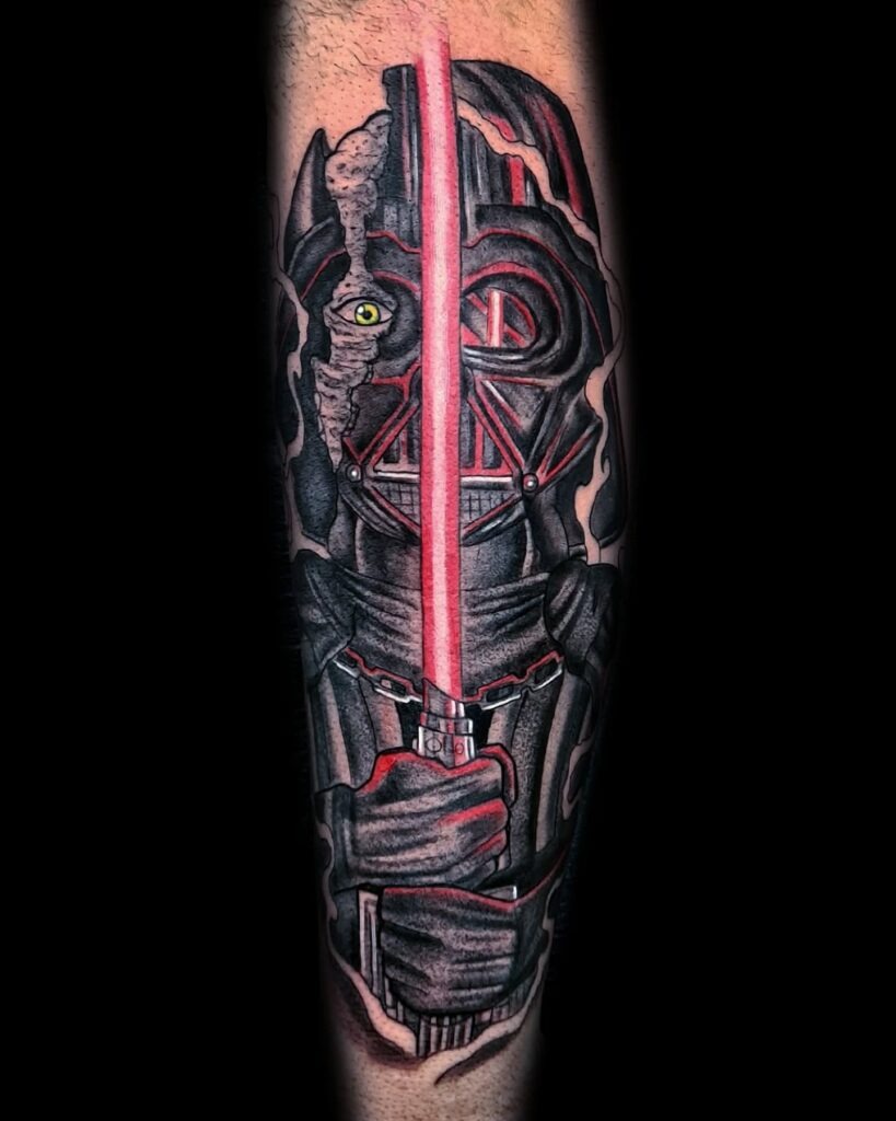 Darth Vader’s Split Identity Tattoo Tattoo Design
