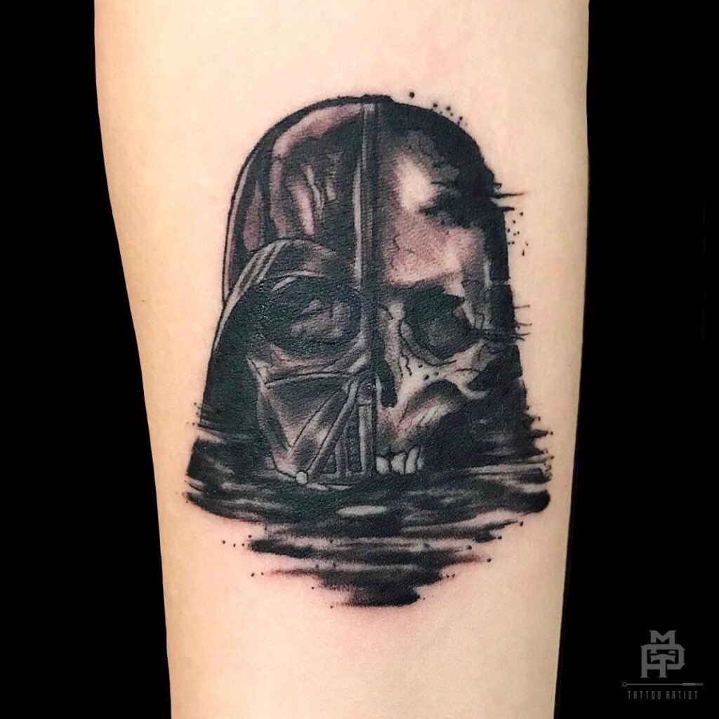 Darth Vader Skull Reflection Tattoo Tattoo Design