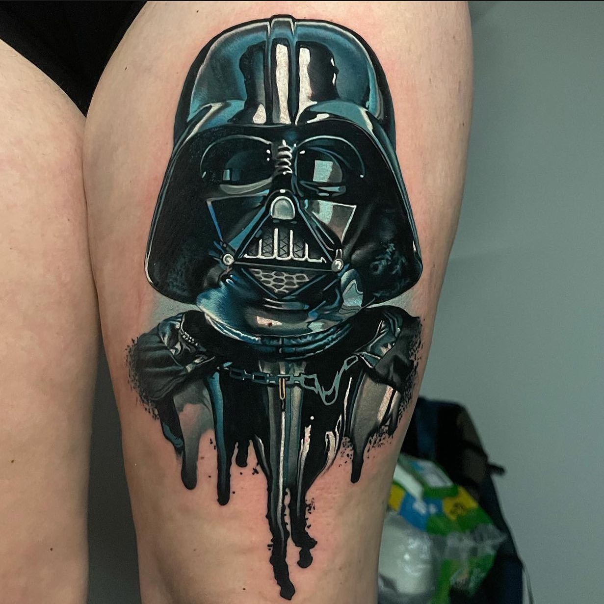 Melting Darth Vader Tattoo Tattoo Design
