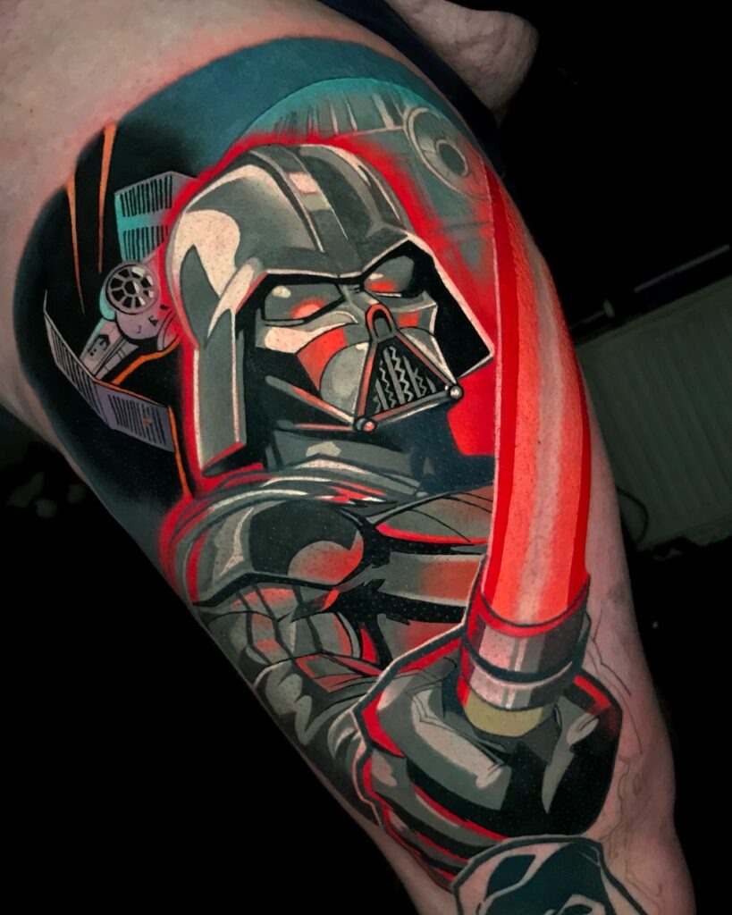 Neo-Traditional Darth Vader Tattoo Tattoo Design