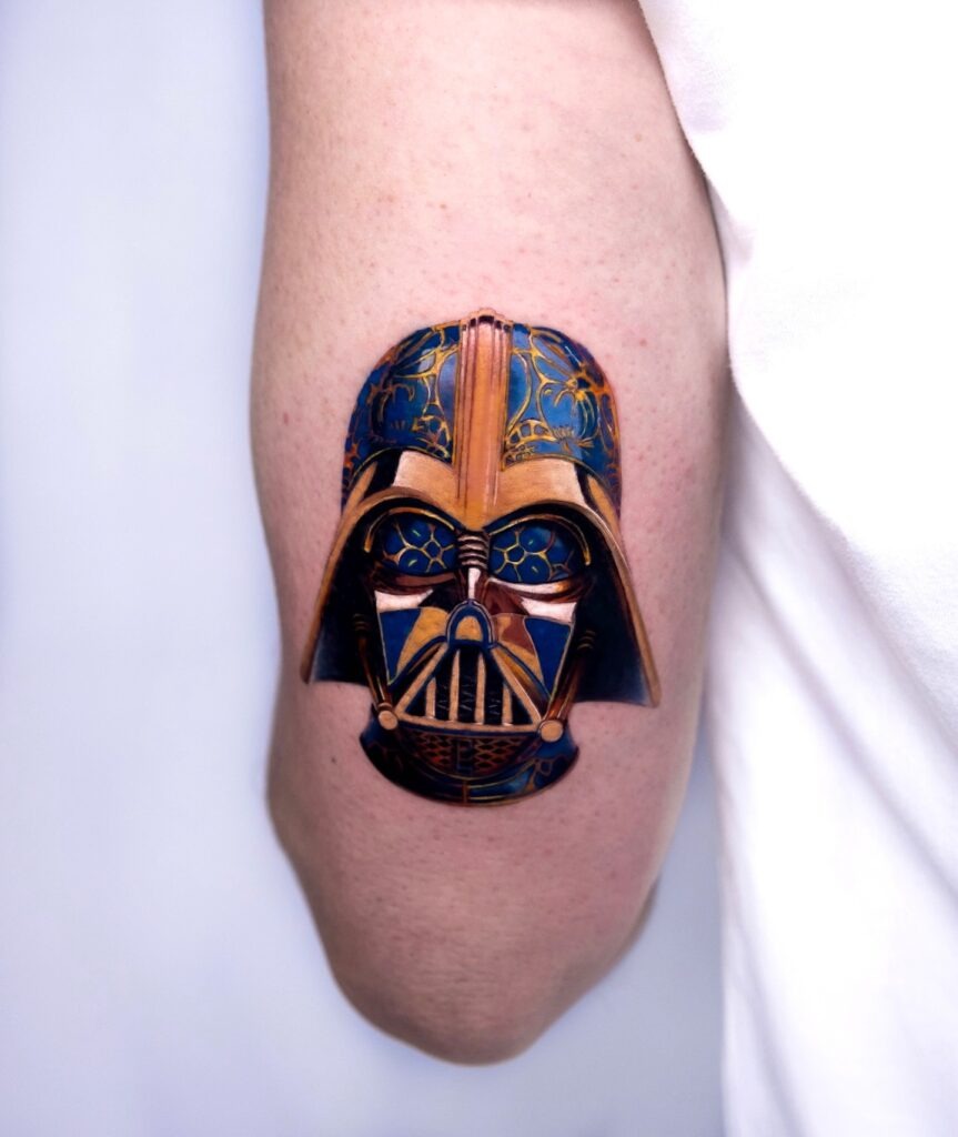 Ornate Darth Vader Helmet Tattoo Tattoo Design