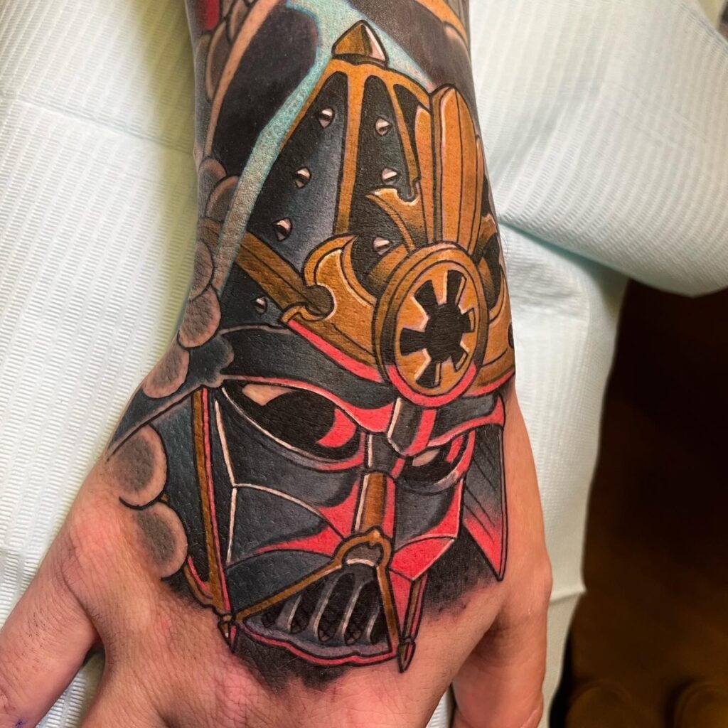 Samurai Vader Hand Tattoo Tattoo Design
