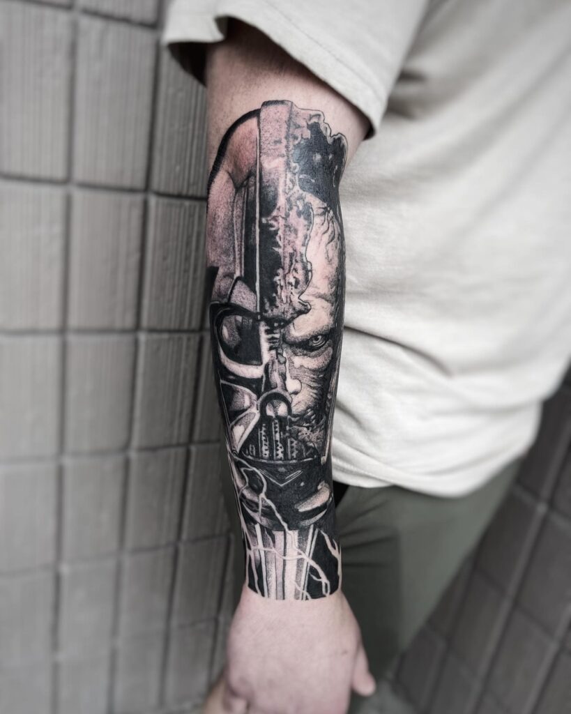 Shattered Darth Vader Tattoo Tattoo Design