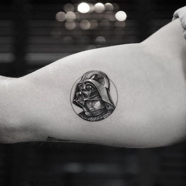 Small Darth Vader Portrait Tattoo Tattoo Design