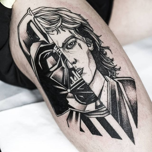 Both Sides Star Wars Tattoo Tattoo Design