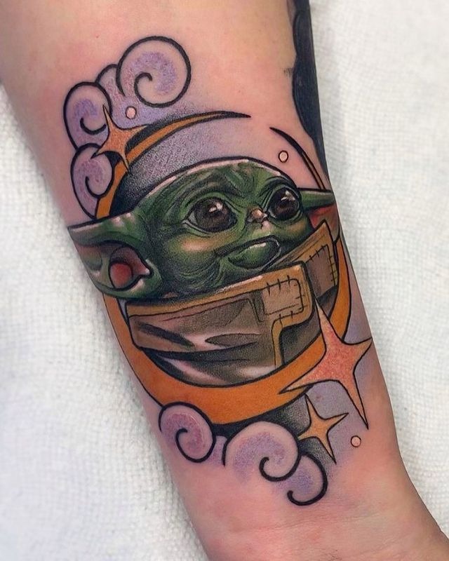 Cartoon Child Star Wars Tattoo Tattoo Design