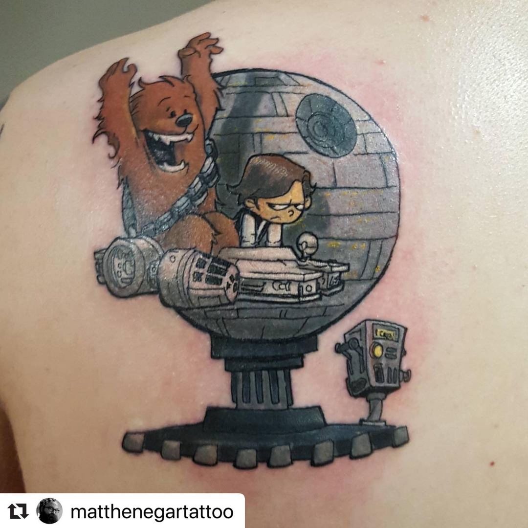 Cartoon Falcon Star Wars Tattoo Tattoo Design