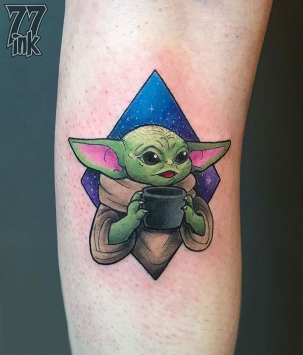 Grogu Cup Star Wars Tattoo Tattoo Design