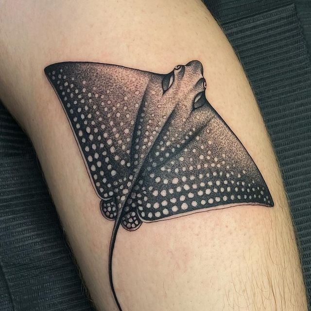 Spotted Stingray Realism Tattoo Design