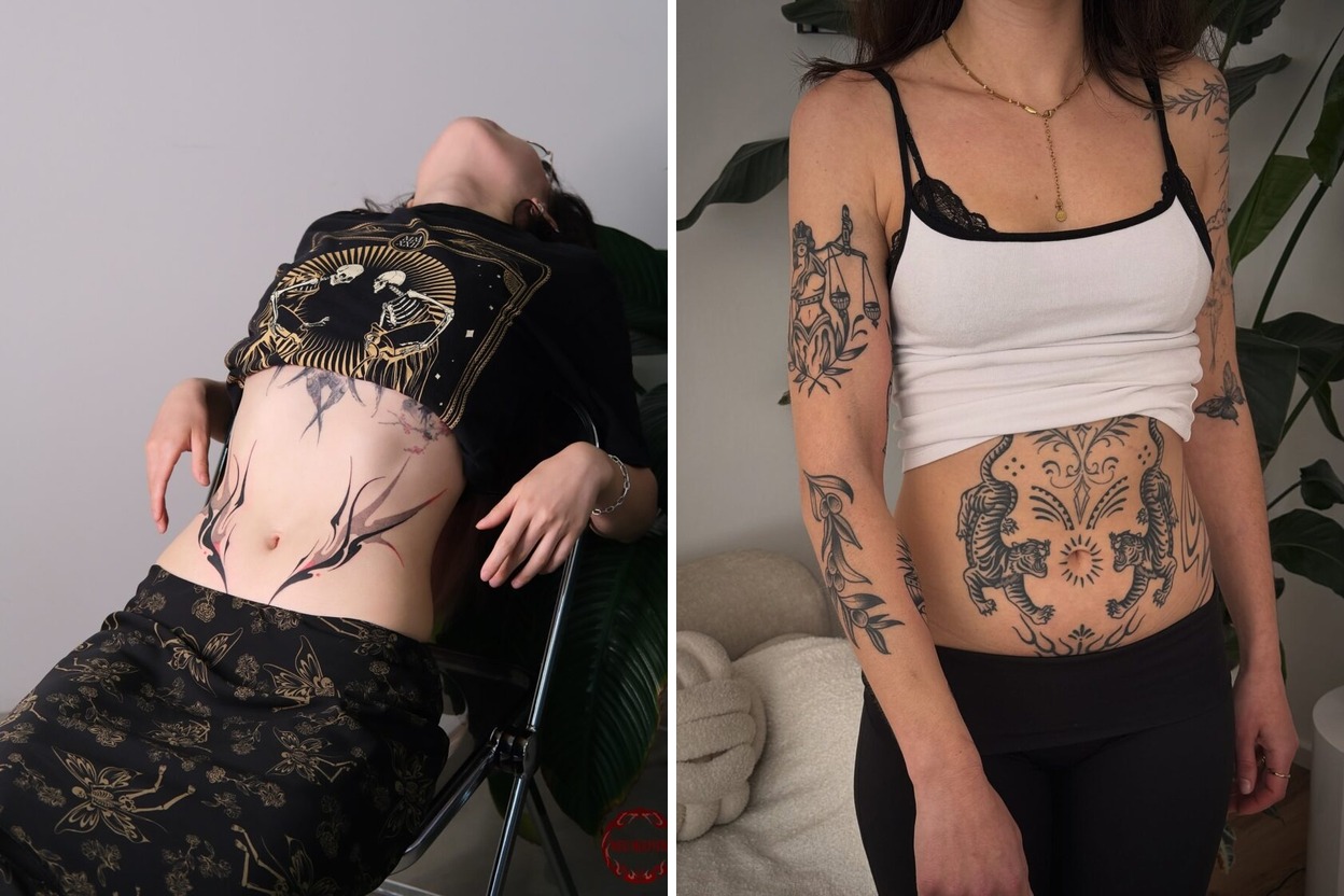 77+ Stomach Tattoo Ideas That Stand Out with Effortless Elegance Featured Lookbook Collage