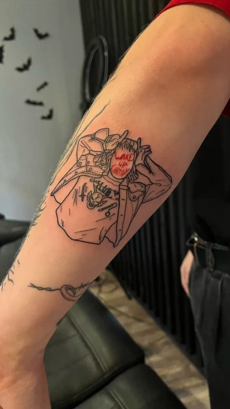 Eddie-Inspired Wake-Up Sketch Tattoo Tattoo Design