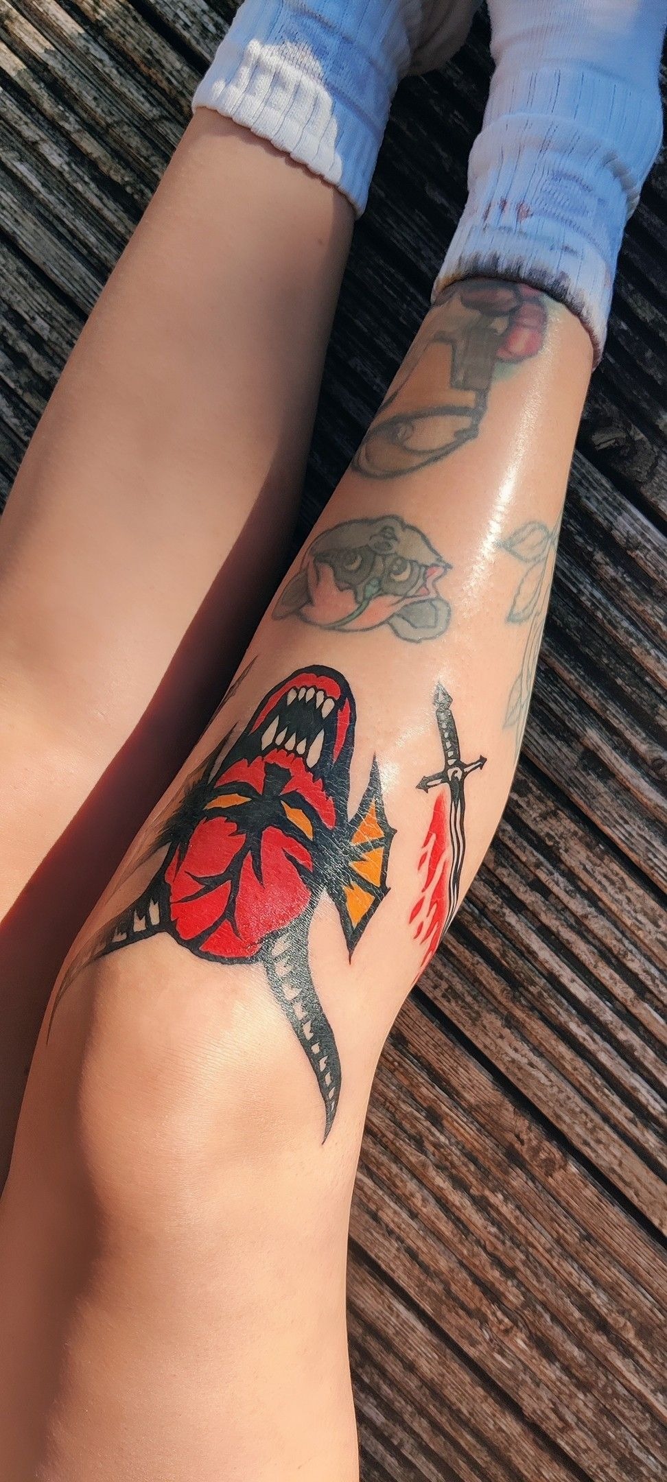 Fierce Red Demogorgon Statement Tattoo Tattoo Design