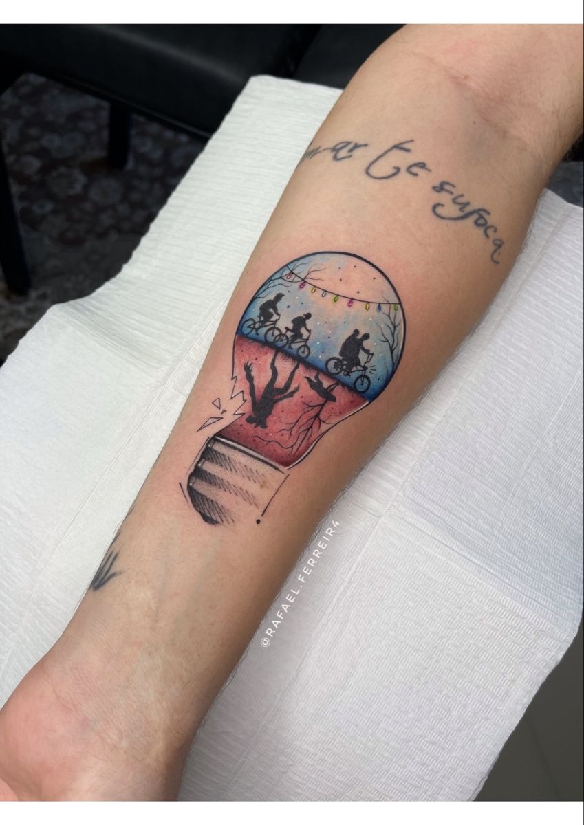 Lightbulb Portal Scene Tattoo Tattoo Design