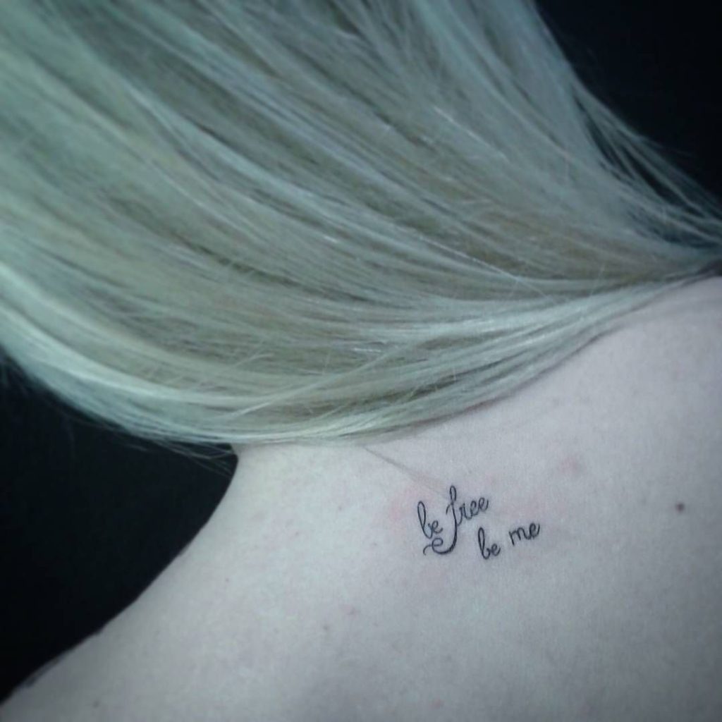 Be Free, Be Me Tattoo Design