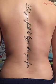 Faith Over Fear Script Tattoo Design