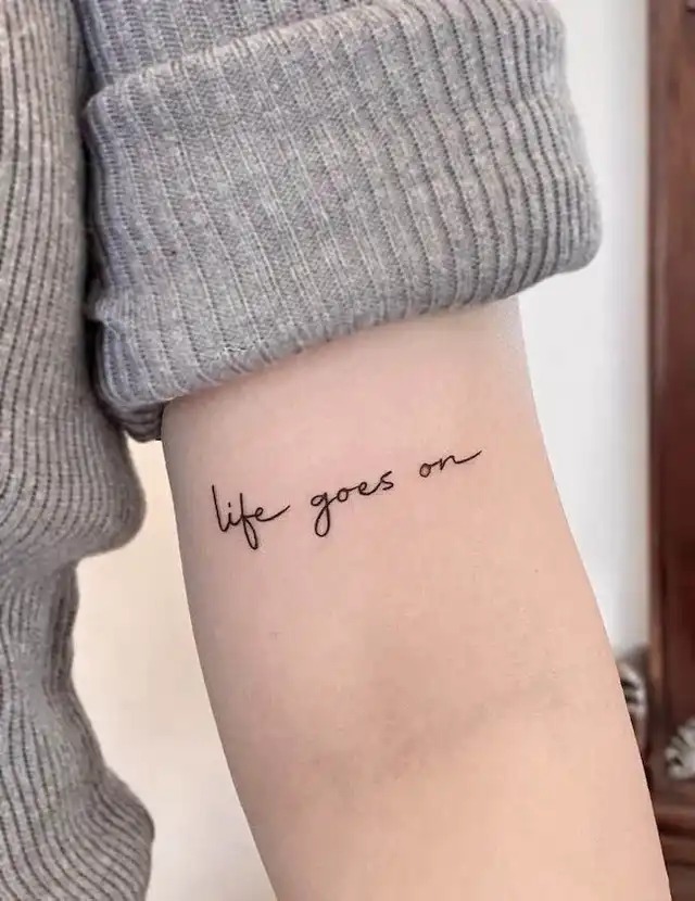 Life Goes On Tattoo Design