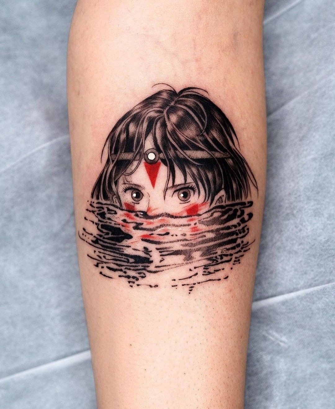 Howl's Outline Totoro Tattoo Design