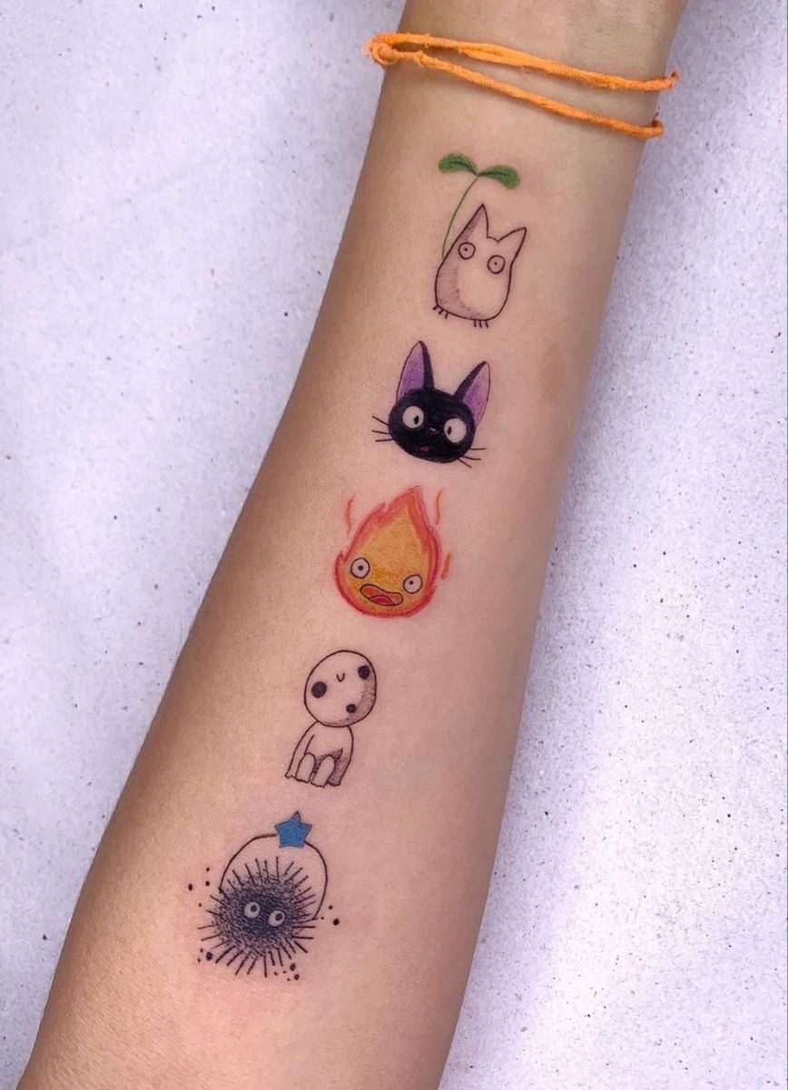 No Face Peeking Soot Tattoo Design