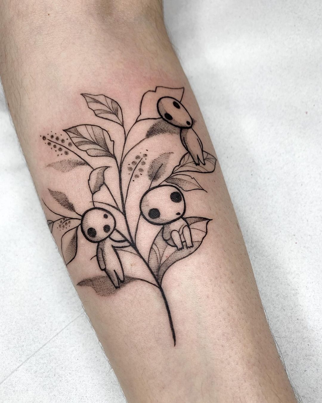 Soot Sprites in Bloom Tattoo Design
