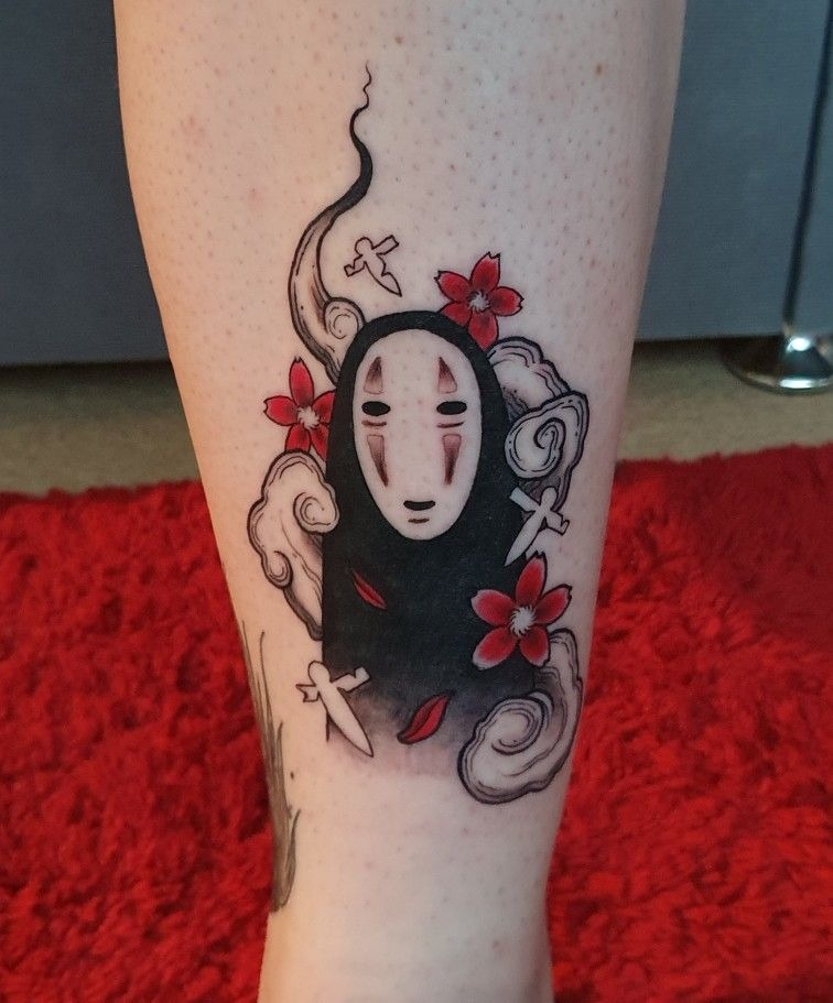 Totoro in the Rain Tattoo Design