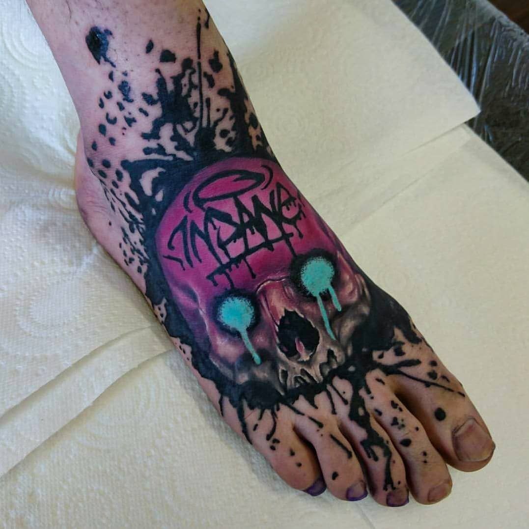 Colorful Floral Ankle Tattoo With Feminine Energy Tattoo Design