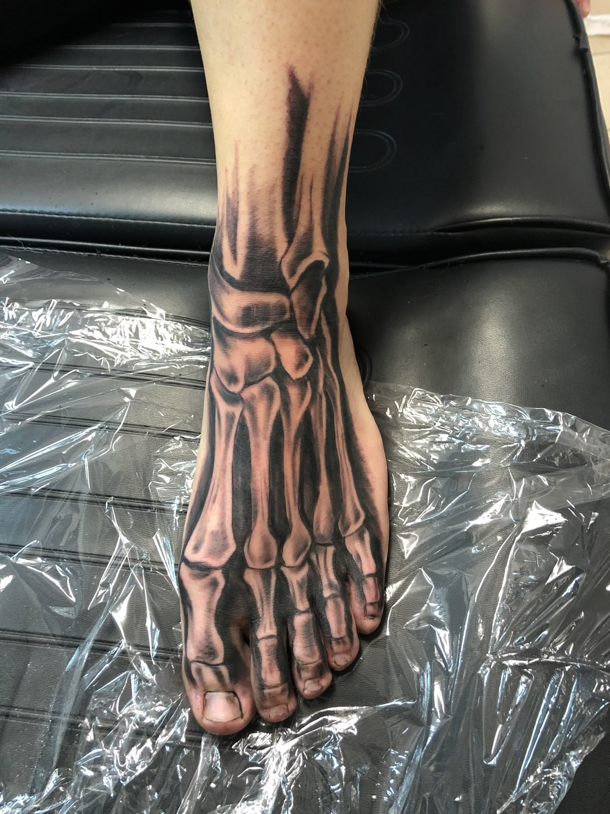 Symmetrical Mandala Calf-to-Foot Design Tattoo Design