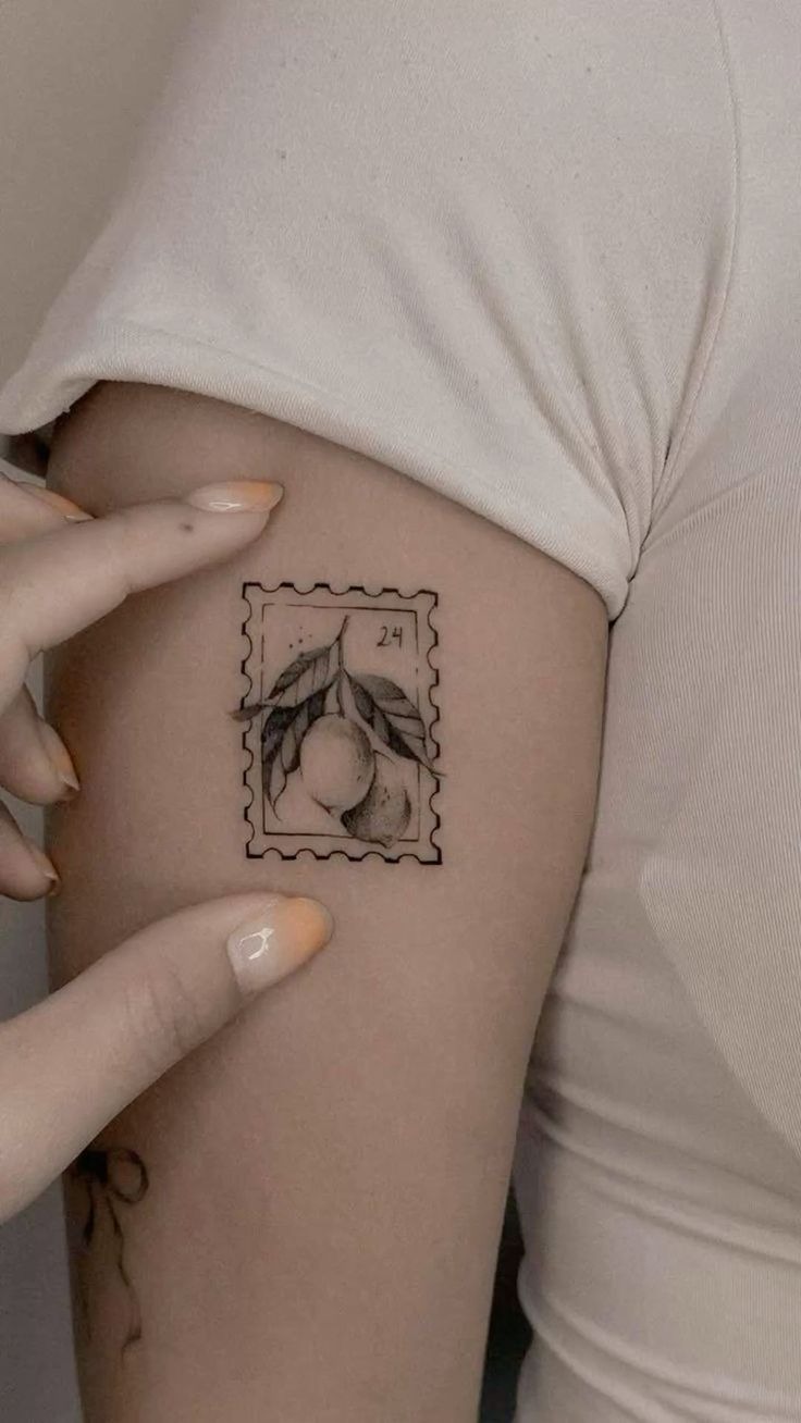 Lemon Italy Postcard Stamp Tattoo Design