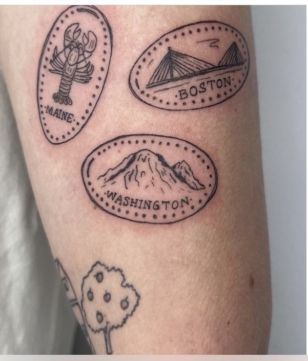 Travel Stamp Collection Tattoo Tattoo Design