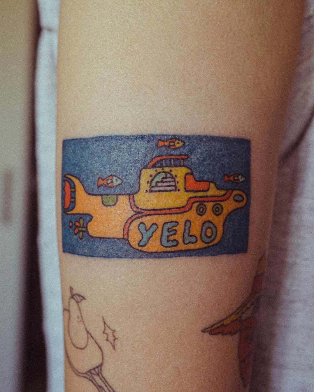 Unique yellow submarine tattoo design Tattoo Design